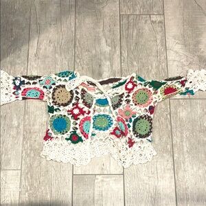 Colorful Crochet Cardigan